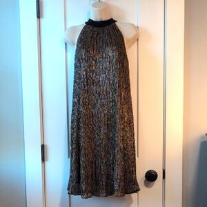 Hi-neck glitter cocktail dress, XS